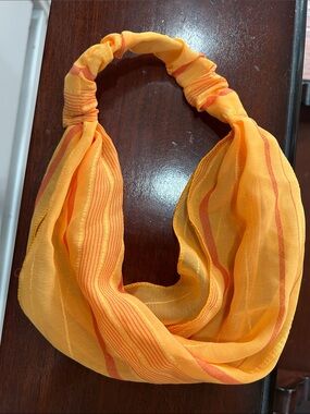 Lightweight Yellow & Orange Headscarf Wrap